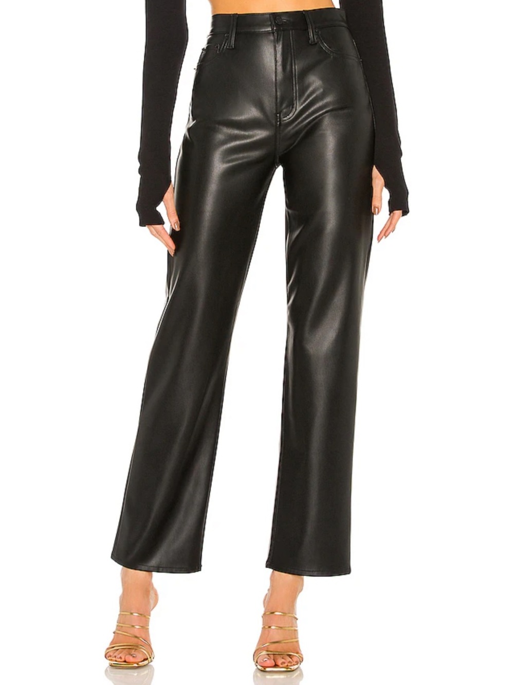 Pistola X Revolve Cassie High Rise Faux Leather Pants Size Women’s 26 Black